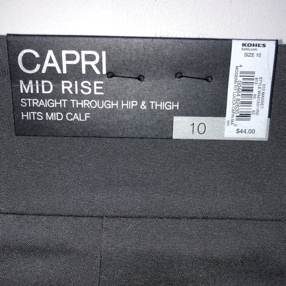 Apt. 9 Mid Rise Lucca Gray Women’s Capri 10 - Picture 6 of 12